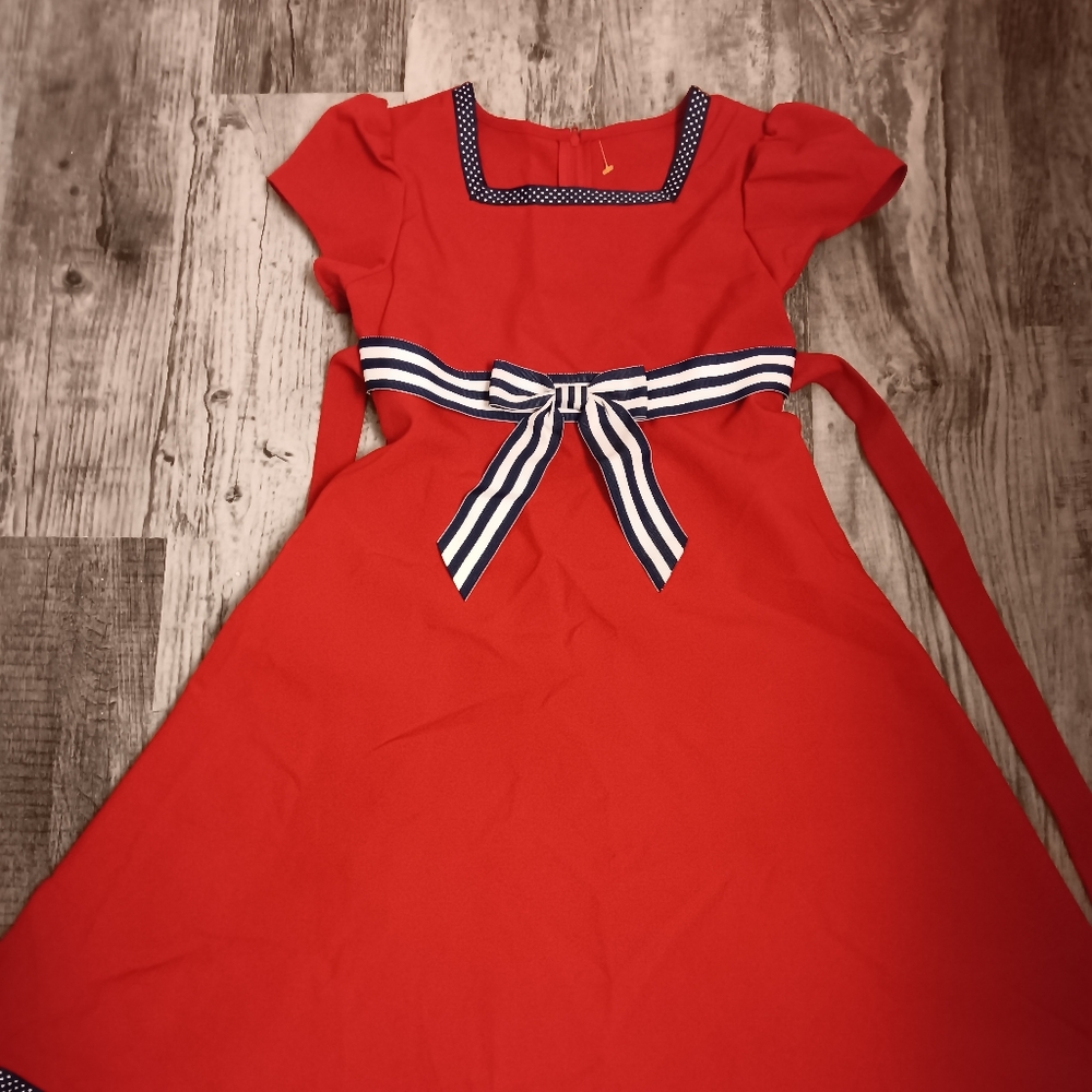 Vintage red sailor dress